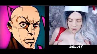 GIRL STARS  REAL LIFE vs ONLYF@N$  the rock reaction meme 