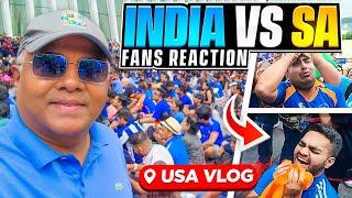 India Vs SA T20 WC Final Fan Reactions In NYC  Cricket Vlog