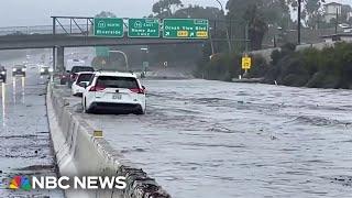 Unexpected flash floods in San Diego destroys homes roads