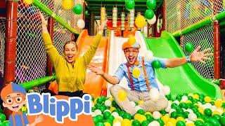 Blippis Fun Playtime at the Indoor Playground Learn and Explore with Shawn Johnson