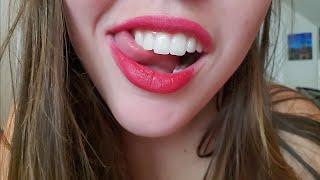 Close Up Kissing Tongue Mouth Sounds Positively Happy ASMR