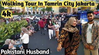 Walking Tour In Jakarta Indonesia  Tamrin City With Wife