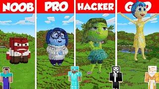 Inside Out 2 Statue Build Battle Challenge - Noob vs Pro vs Hacker vs God - Minecraft Animation