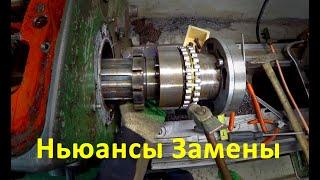 Замена шпиндельных подшипников на токарном станке 16к20  Lathe spindle bearing replace