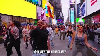 AFRO DANCE CLASS IN TIMES SQUARE WITH JUDITH MCCARTY