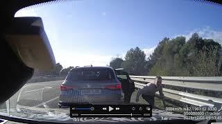 Trickdiebstahl auf der Autobahn mit Dashcam ertappt