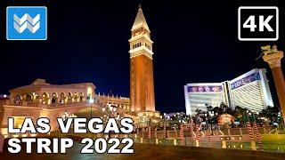 4K Las Vegas Strip at Night - Virtual POV Walking Tour - Treadmill Workout Exercise