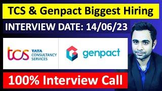 TCS & Genpact Biggest off-campus Hiring  Genpact work from Home  Interview date- 140623