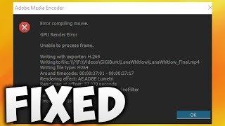 How To Fix Adobe Premiere Pro Error Compiling Movie Easy Solution