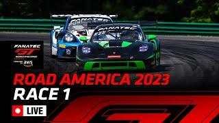 LIVE  Race 1  Road America  Fanatec GT World Challenge America Powered by AWS 2023