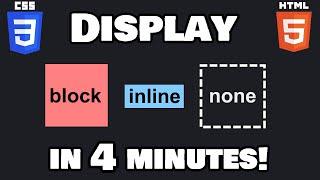 Learn CSS display property in 4 minutes 