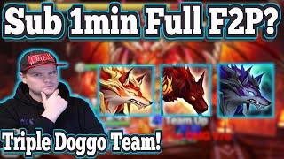 Sub 1min DB Abyss Hard Full F2P & Easy to Rune? Triple Doggo Team  - Summoners War