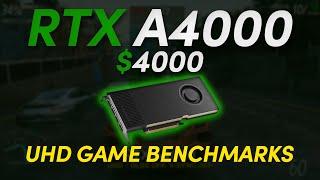 Its good at playing games $1000 RTX A4000 UHD Performance Test in 20 Games