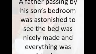Father finds a terrifying note on sons bed
