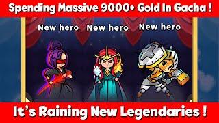 Spending 9000+ Gold In Rumble Heroes Gacha Its Raining New Legendaries