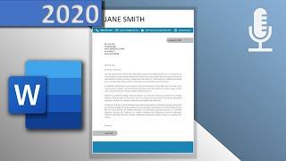 How to Create a Modern Cover Letter  Template in Word VOICE OVER 2020 - with downloadlink⬇