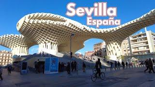 Sevilla España 2023  4K Walking Tour  las Setas de Sevilla Metropol Parasol