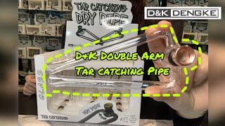 D&K Dengke D&K 2 in 1 Double Arms Tar Catcher Oil Burner Glass Pipe