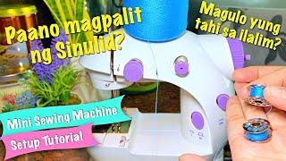  Mini Sewing Machine How to Change Thread + Setup Bobbin  Cattleya Arce