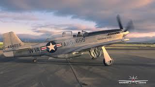 P-51 Mustang Engine start taxi & takeoff. SPECTACULAR SOUND
