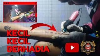 THE PROCESS OF MAKING TATTO FONT ON HAND  SMALL SMALL PRIZES  MANADO TATTOO ARTIST