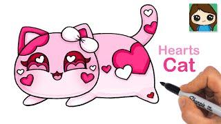 How to Draw Pink Hearts Cat Aphmau Meemeows