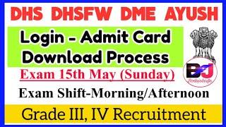 DHS Assam Admit Card Login Download Process Grade III IV Combined Exam Health Dept Bodo Job Info