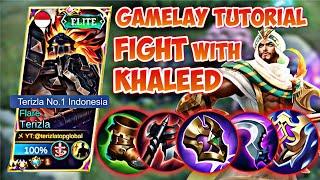 GAMEPLAY TUTORIAL FIGHT WITH KHALEED  BEST BUILD TERIZLA 2023