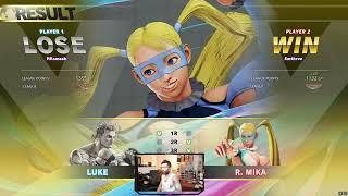 R.MIKA WAS THROWING THE PEACH Street Fighter 5 Ranked