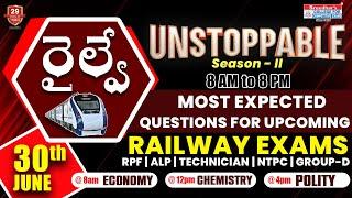 UNSTOPPABLE SEASON 2  MOST EXPECTED QUESTIONS  Previous Year questions asked in Railway Exams