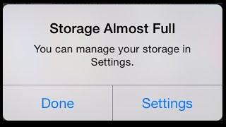 Storage Almost Full. You Can Manage Your Storage In Settings