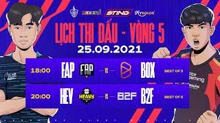 FAP ESPORTS vs BOX GAMING  HEAVY vs B2F GAMING - Vòng 5 ĐTDV mùa Đông 2021