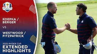 Koepka & Berger vs Westwood & Fitzpatrick  Extended Highlights  2020 Ryder Cup