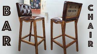 Wood bar stool chair  DIY furniture making