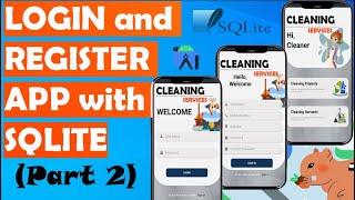 login and register app with SQLite in android studio 2023 part 2