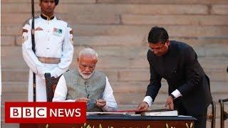 Narendra Modi sworn in at Delhi ceremony - BBC News