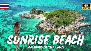 Sunrise Beach KOH LIPE  - The Maldives of Thailand  Walking Tour  Drone shots 4K #kohlipe