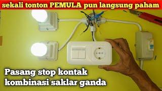 Cara pasang saklar ganda dan stop kontak PANASONIC