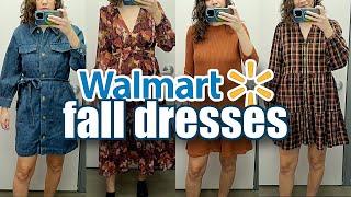 Fall dresses at Walmart  dressing room try on