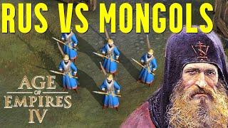 UNLEASH THE STRELTSY Rus vs Mongols - Dry Arabia  - Age of Empires 4 Multiplayer