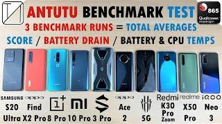 10 Snapdragon 865 Powered Smartphones - AnTuTu Benchmark Test Comparison
