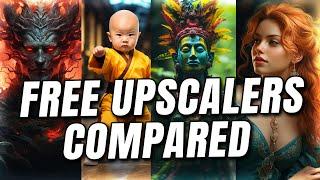 4 FREE Ai Image Upscalers + COMPARISON