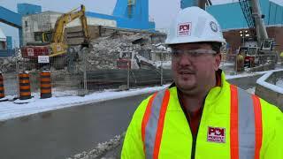 Priestly takes on a dangerous demolition at the Goderich Salt Mine.