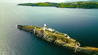  Rotten Island Lighthouse  Killybegs Town  Donegal Ireland  dji mini 3 pro  4K Drone View 