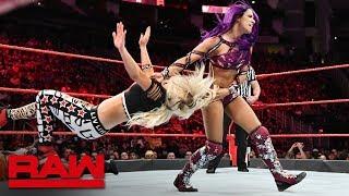 Sasha Banks Ember Moon & Alexa Bliss vs. The Riott Squad Raw June 4 2018