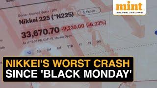 Japan Nikkei Crash Stock Market Plunges over 12% As Fear Of US Recession Looms