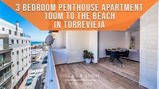 3 Bedroom Penthouse Renovated Apartment 100m to the Beach in Torrevieja Alicante -V4S2387