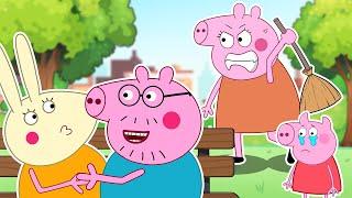 Peppas Mother was Jealous vs Miss Rabbit - Peppa Pig Funny Animation