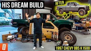 Surprising our EMPLOYEE with his DREAM TRUCK BUILD Full Transformation  Chevrolet OBS K1500