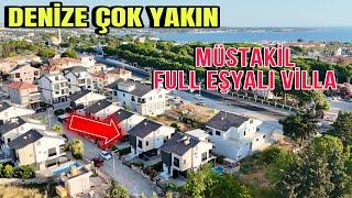 Didim Mavişehirde Satılık Denize Çok Yakın Tam Müstakil Havuzlu Full Eşyalı 4+1 Ayrı Mutfak Villa